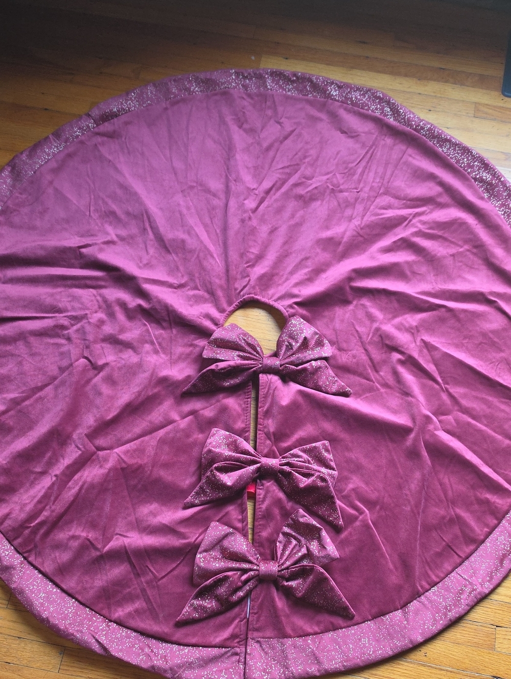 Wine Colored Bow Accented Rree Skirt